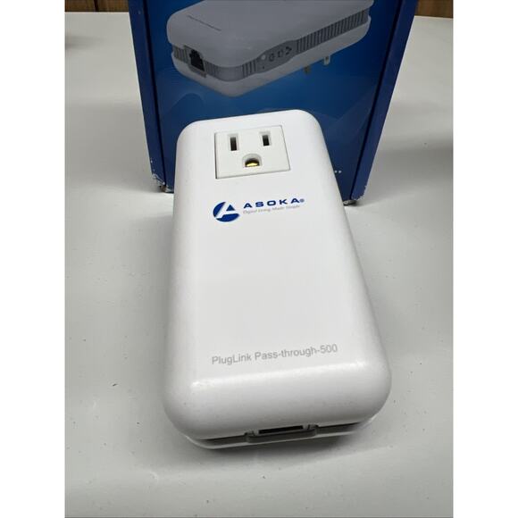 Asoka PL9671-A2 PlugLink-ETH-500 HomePlug Powerline Ethernet Adapter With Box - Picture 2 of 4